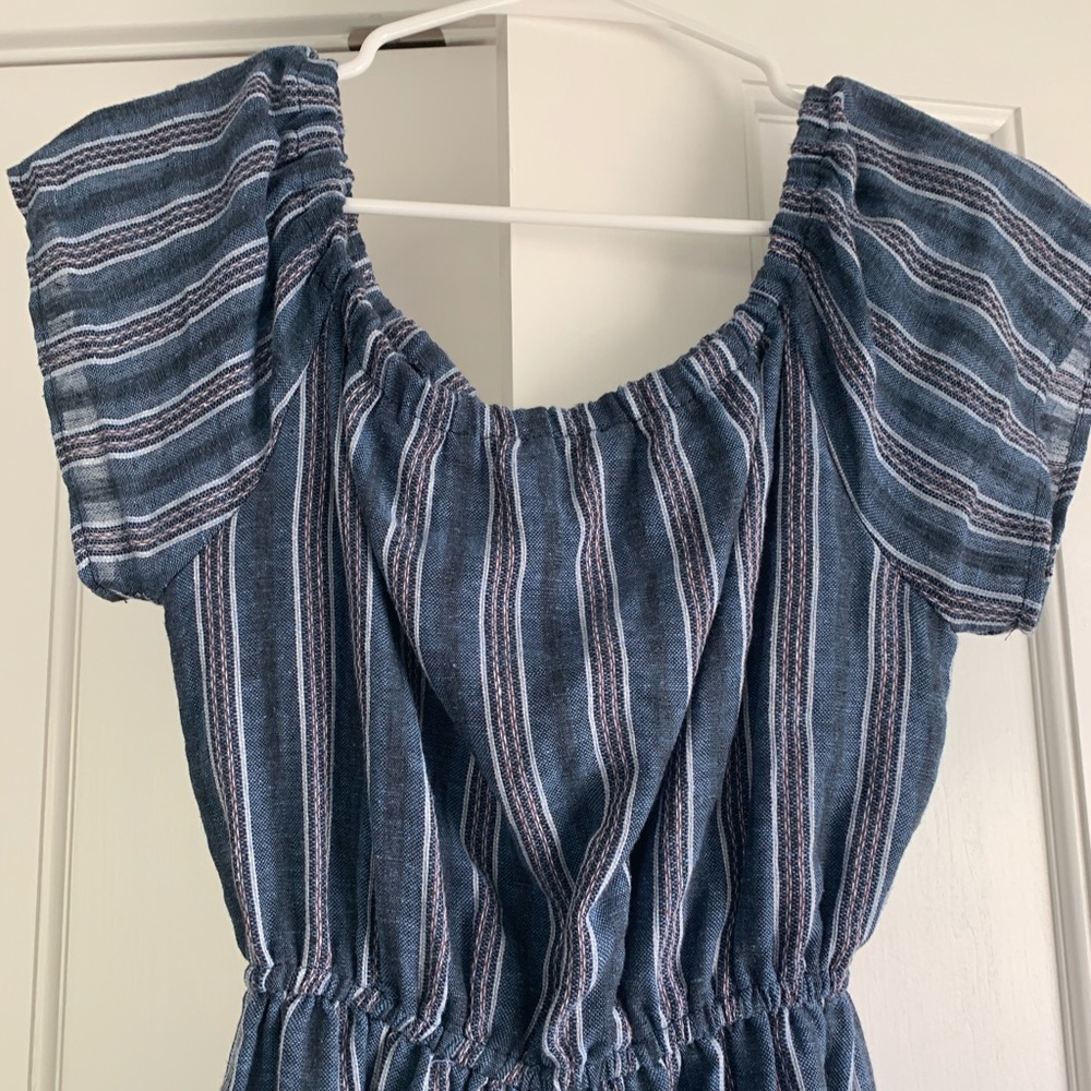 Off the shoulder target dress